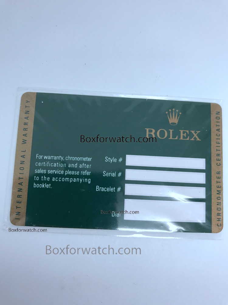 Rolex Watch Warranty card 2018 Sale - Buy Wholesale